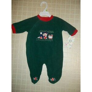 Little ME Infant Baby Boys Size 3 Months CHRISTMAS Sleeper -NEW! SRV $26